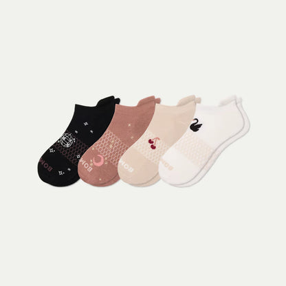 Women's Disco Party Ankle Sock 4-Pack - US 5496
