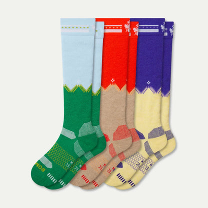 Youth Full-Cushion Merino Wool Blend Ski & Snowboard Sock 3-Pack - US 1980