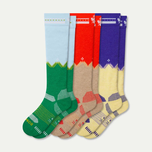 Youth Full-Cushion Merino Wool Blend Ski & Snowboard Sock 3-Pack - US 1980